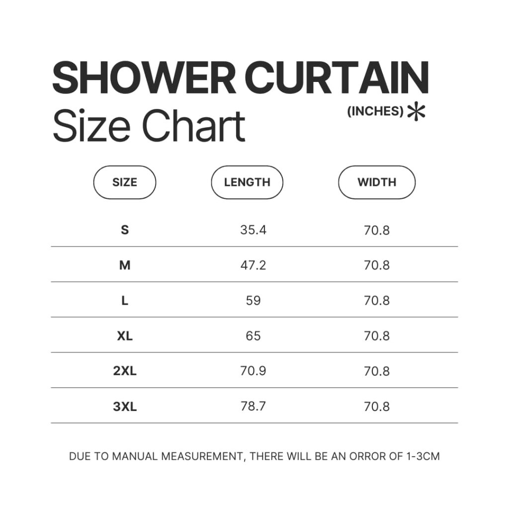 Shower Curtain Size Chart - Gachiakuta Store