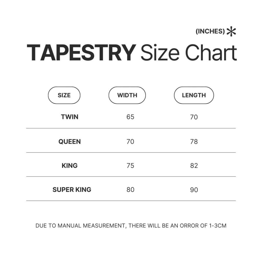 Tapestry Size Chart - Gachiakuta Store